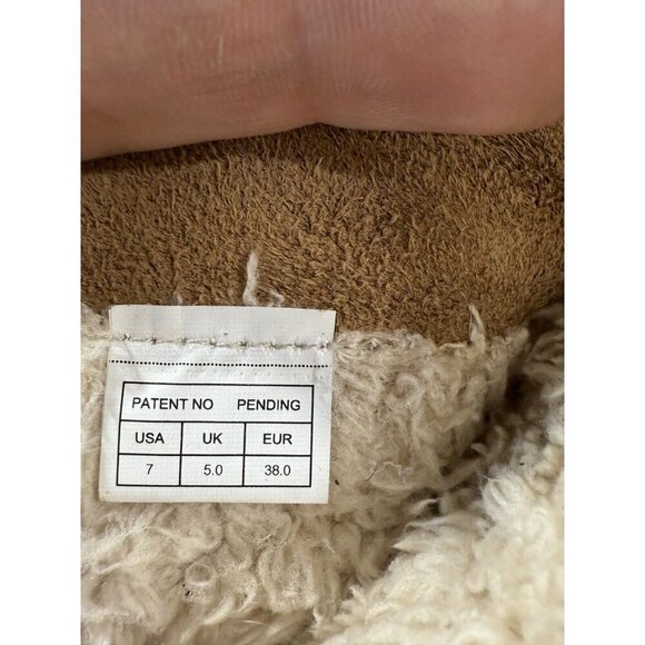 Sanuk Brown Navajo Suede Tall Faux Fur Boots Winter Warm Women's Sz 7 - Picture 5 of 15